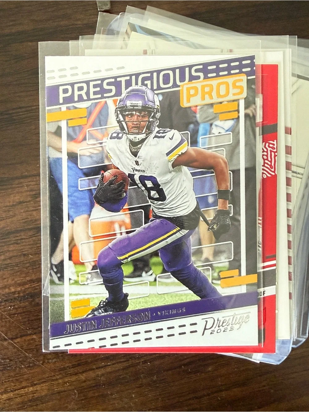 Prestige 2022 Justin Jefferson Trading Card - Purple/White
